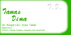 tamas dima business card